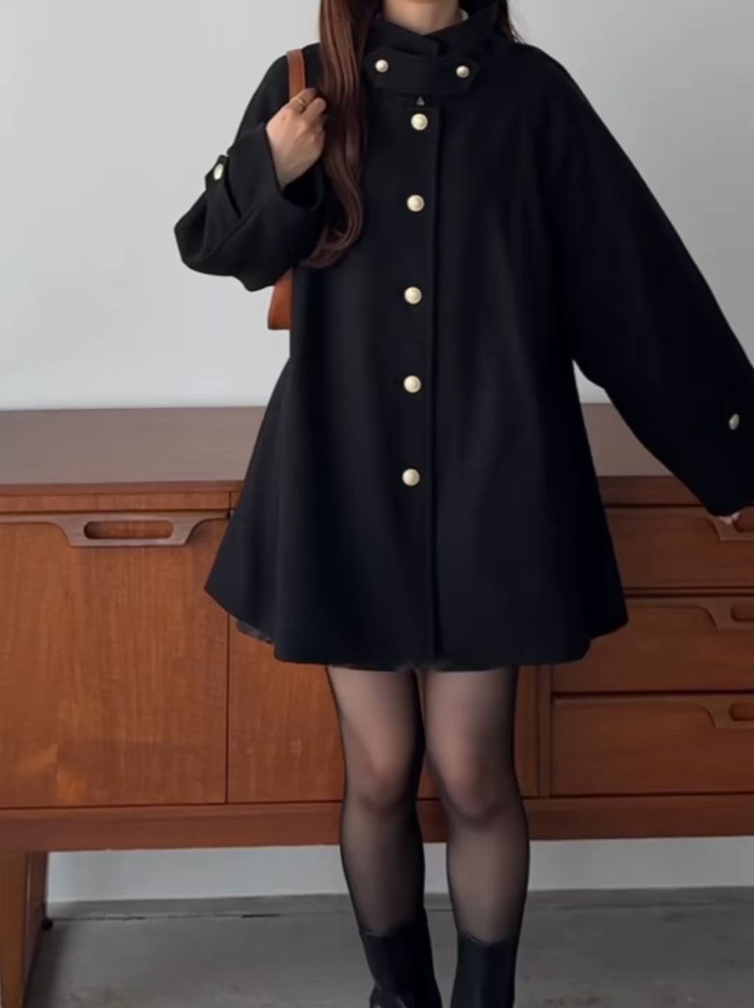 【稀少★】d.i.a. ツイードコート ウールコート 金ボタン 平成ギャル 黒 稀少☆】d.i.a. ツイードコート ウールコート 金ボタン 平成ギャル 黒