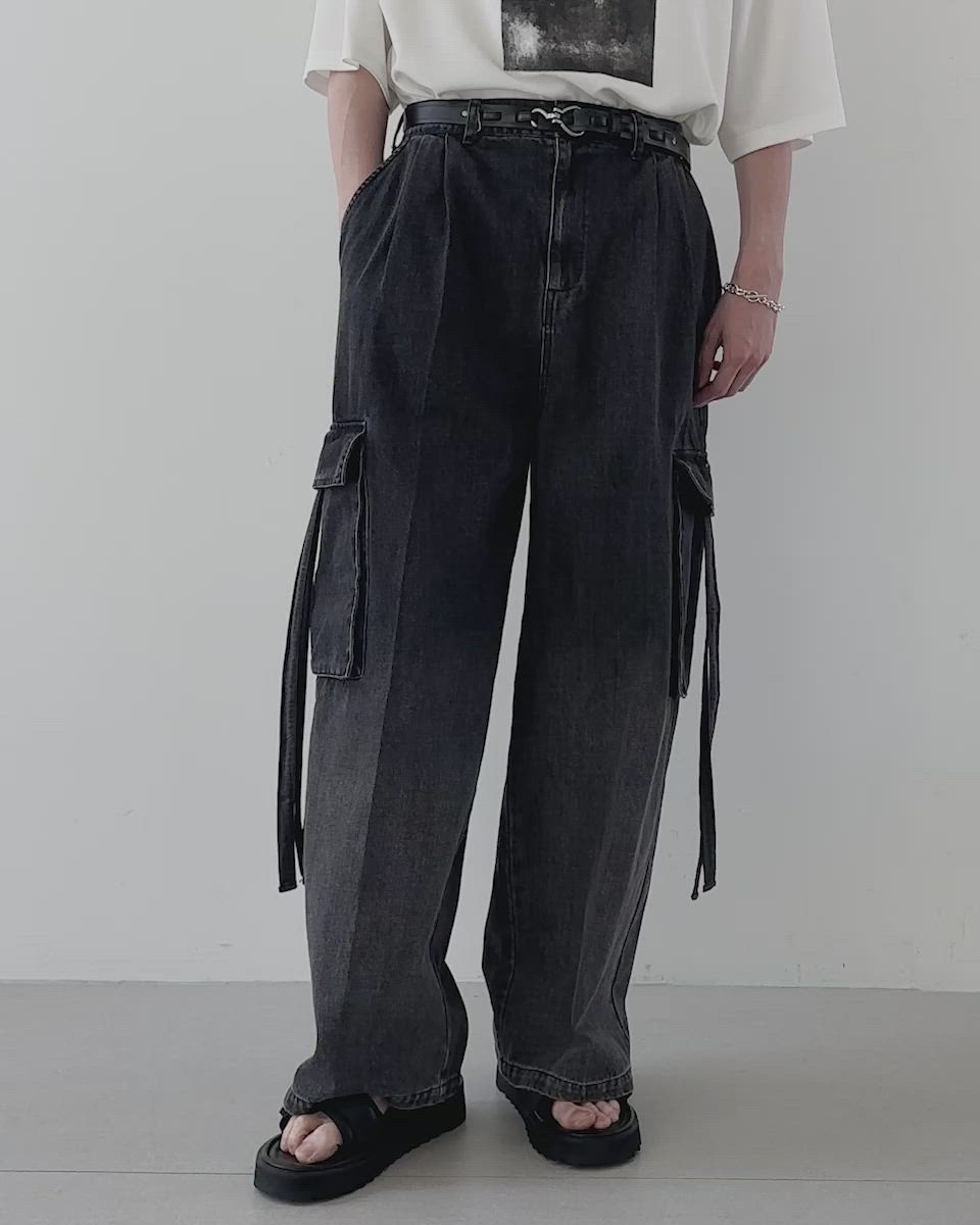 グラデーションデニムカーゴパンツ（デニムパンツ）｜ETELIO（エテリオ