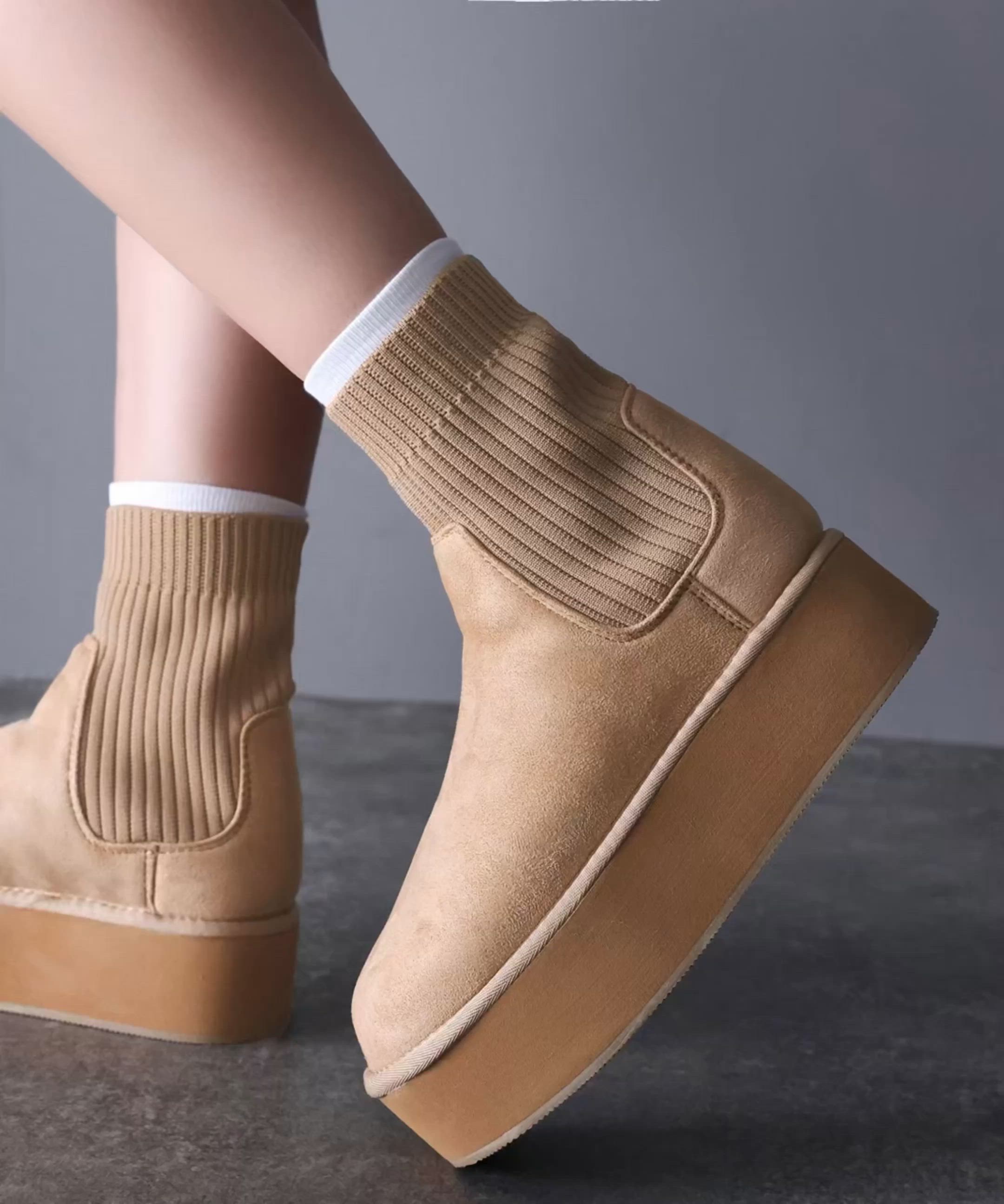 厚底クリーム色ソックスブーツ 楽天市場】ソックスブーツ ソックススニーカー メッシュ ストレッチ