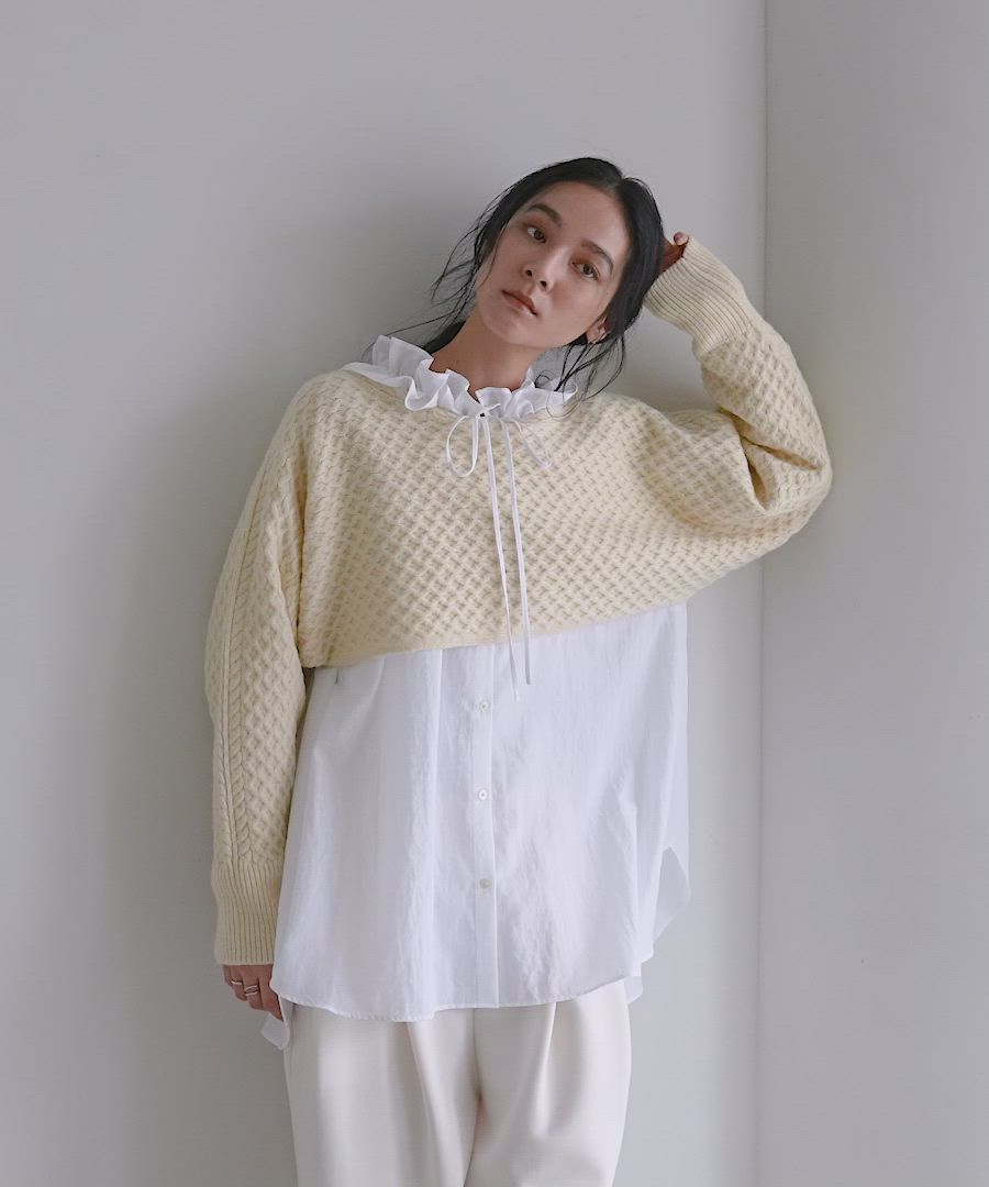 セール】ケーブルメニウェイプルオーバー 599583（ニット/セーター