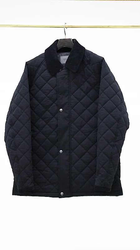 セール】【コーデュロイ襟】ラグラン 中綿キルティング ジャケット