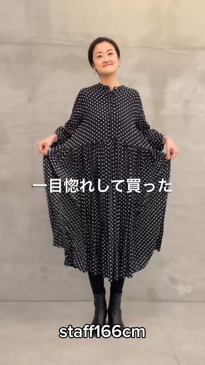 ドットギャザーワンピース（ワンピース）｜BEARDSLEY（ビアズリー）の