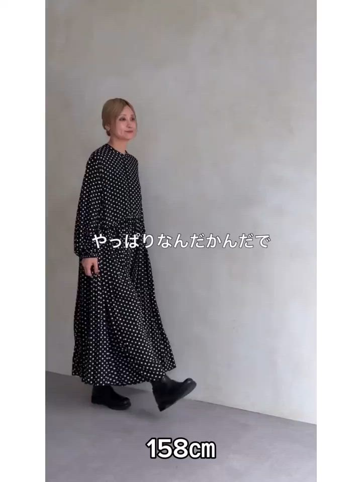 ドットギャザーワンピース（ワンピース）｜BEARDSLEY（ビアズリー）の