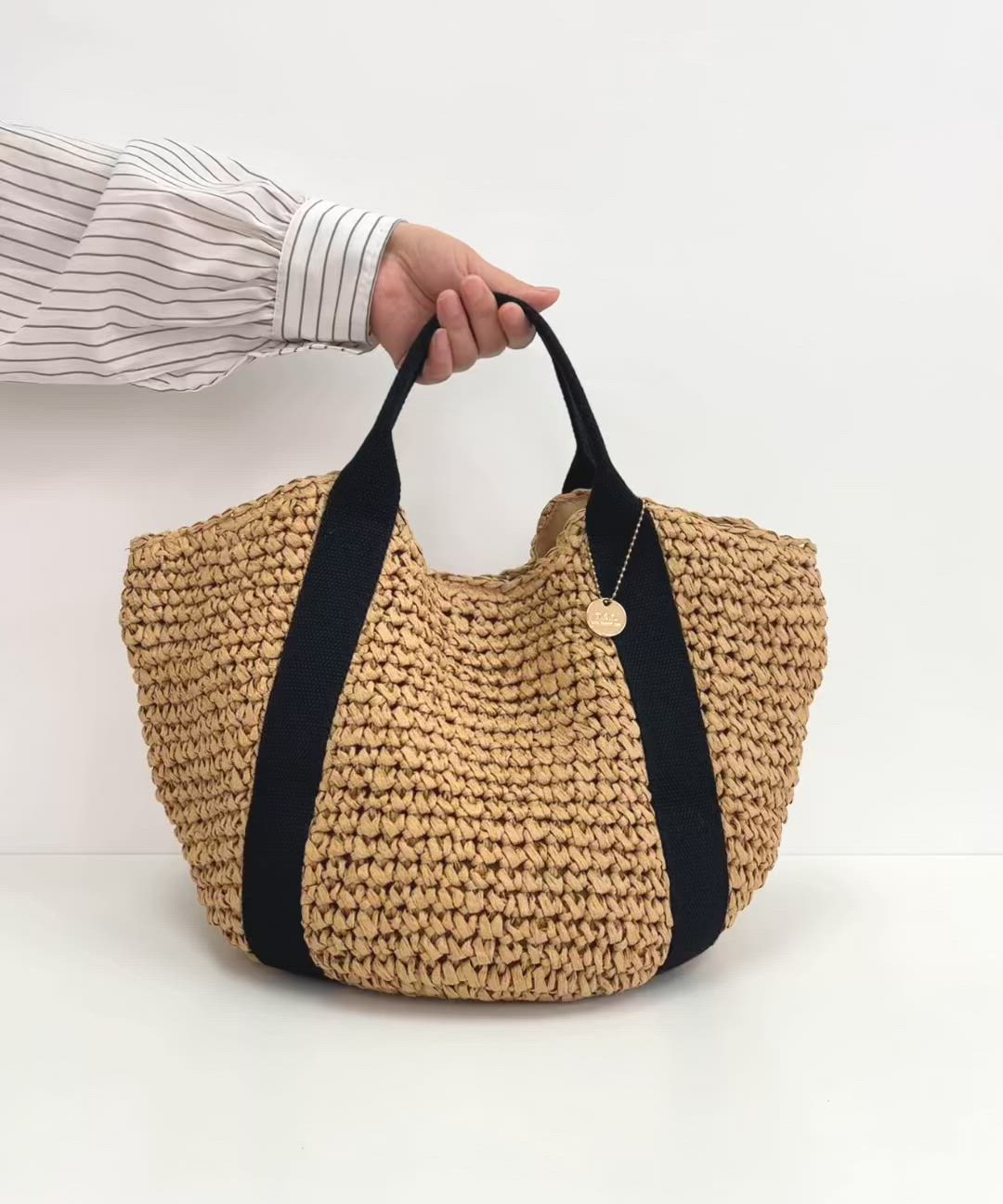 ペコ】ブラウン ハニカムパターン トートバッグ 濱野皮革工藝 HAMANO
