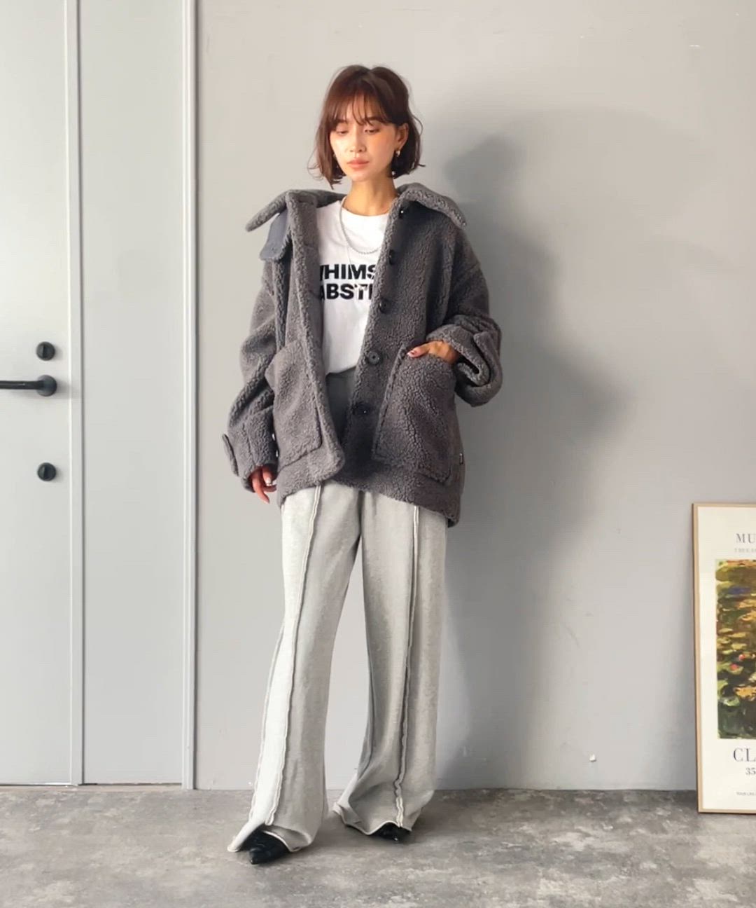 セール】《JaVaジャバコラボ》纏う大人ボアが包み込む♪ボアショート