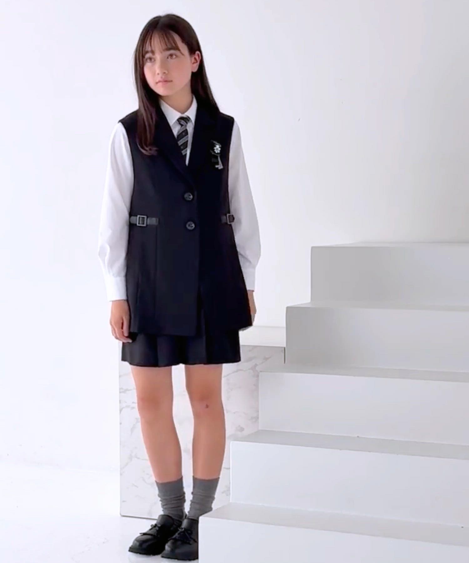 セール】プリーツジレスーツセット（ジュニア/150～165cm）（スーツ