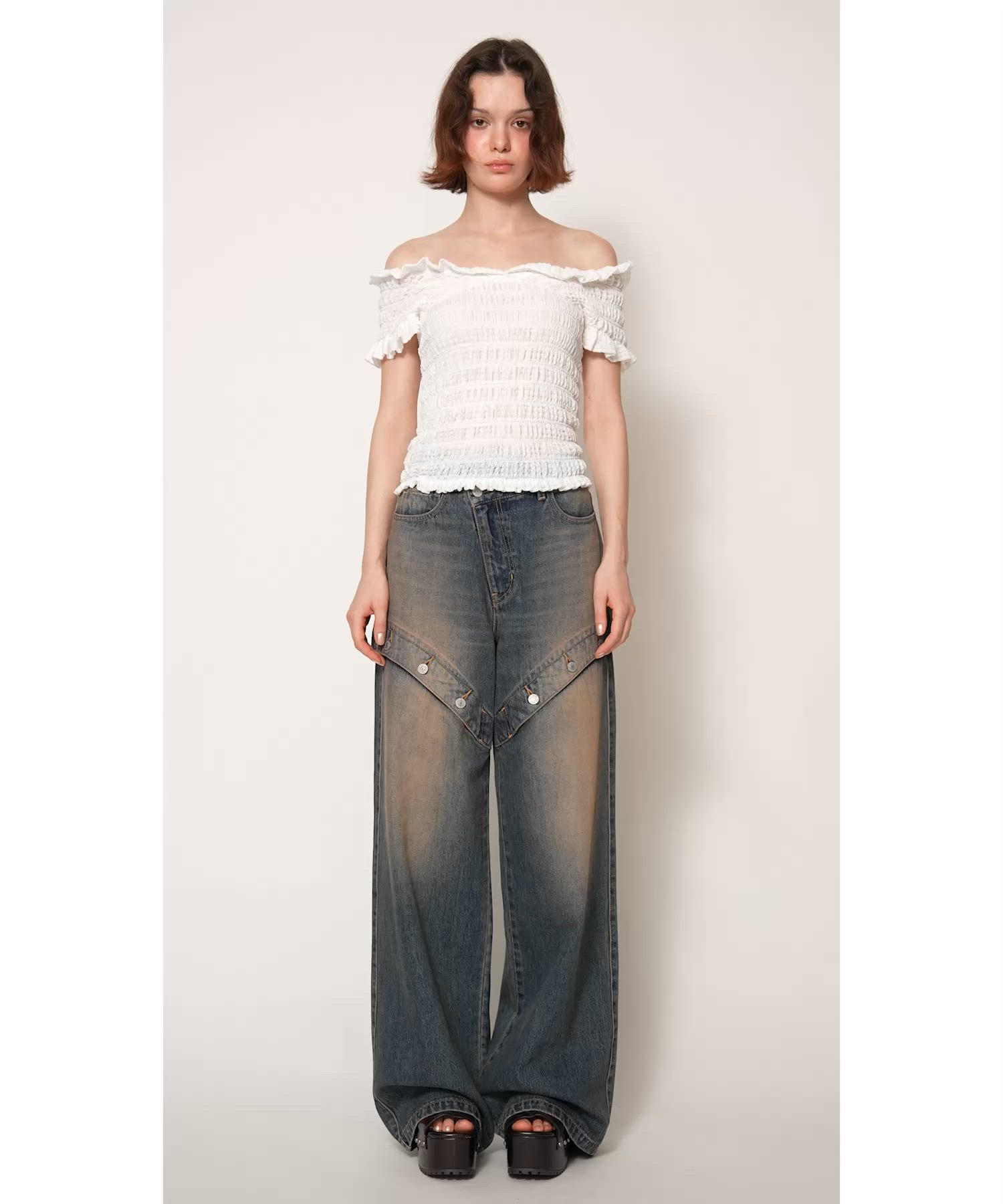 SLY サイドオープン ストレートパンツ セール】J/W SIDE OPEN STRAIGHT PT ジャストウエスト サイドオープン