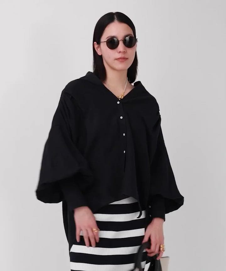 名品 Chaos カオス ブランシェブラウス ブラック Chaos(カオス)/【新色登場】ブランシェブラウス（シャツ/ブラウス