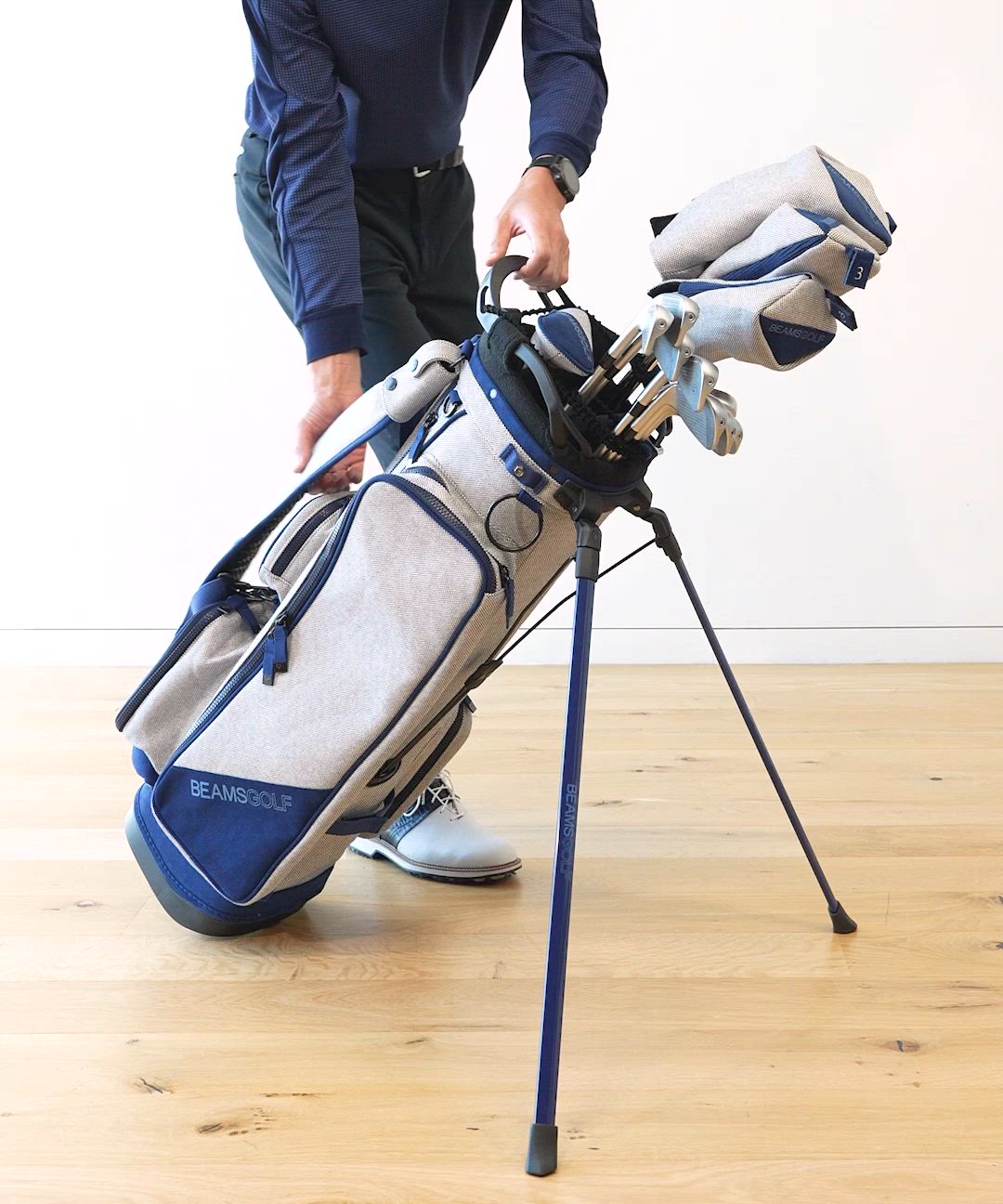 ビームスの百名品】NSG-COTTON CANVAS スタンド キャディバッグ