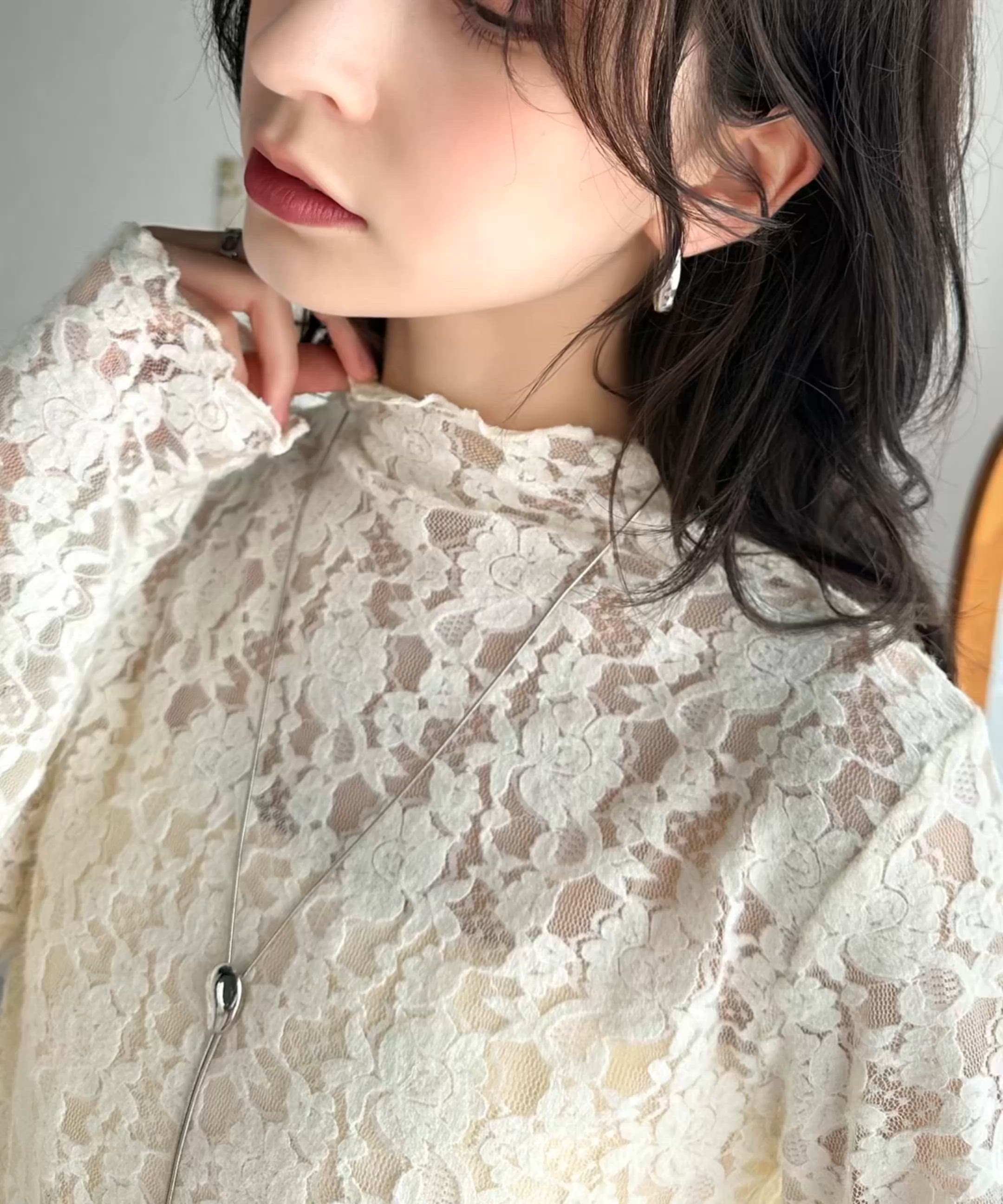 ☆おまとめ☆ 花柄　レース　ぷち　オールシーズン　クールネック セール】華やぎと上品さをプラス。フラワー柄起毛レースハイネックプル