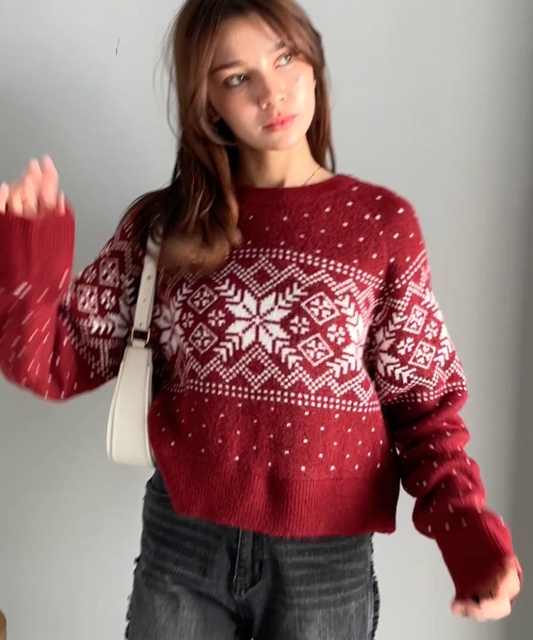 可愛い♡ワイズ ハイネックニット 縮絨 ドット柄 ストレッチ 長袖デザインニット 可愛い♡ワイズ ハイネックニット 縮絨 ドット柄 ストレッチ 長袖