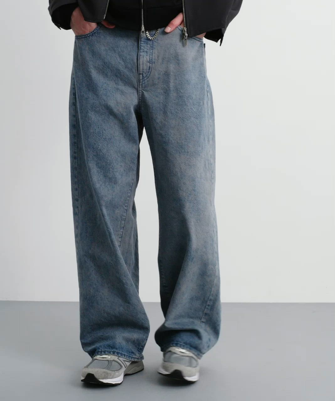 PUBLIC DENIM リラックスワイドヴィンテージライクデニムパンツ