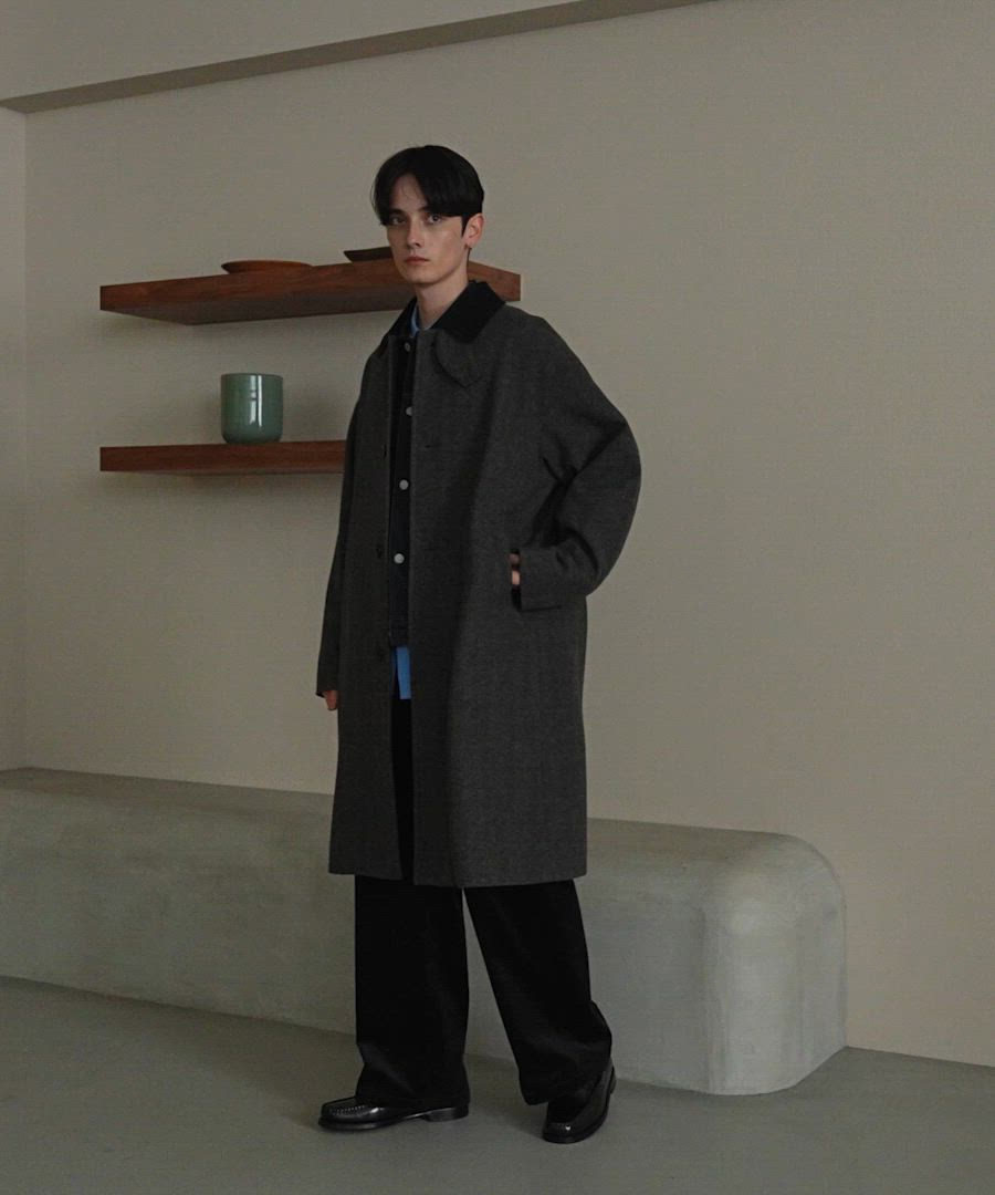 セール】WOOLLYTEC SOUTIEN COLLAR COAT / ウーリーテックステンカラー