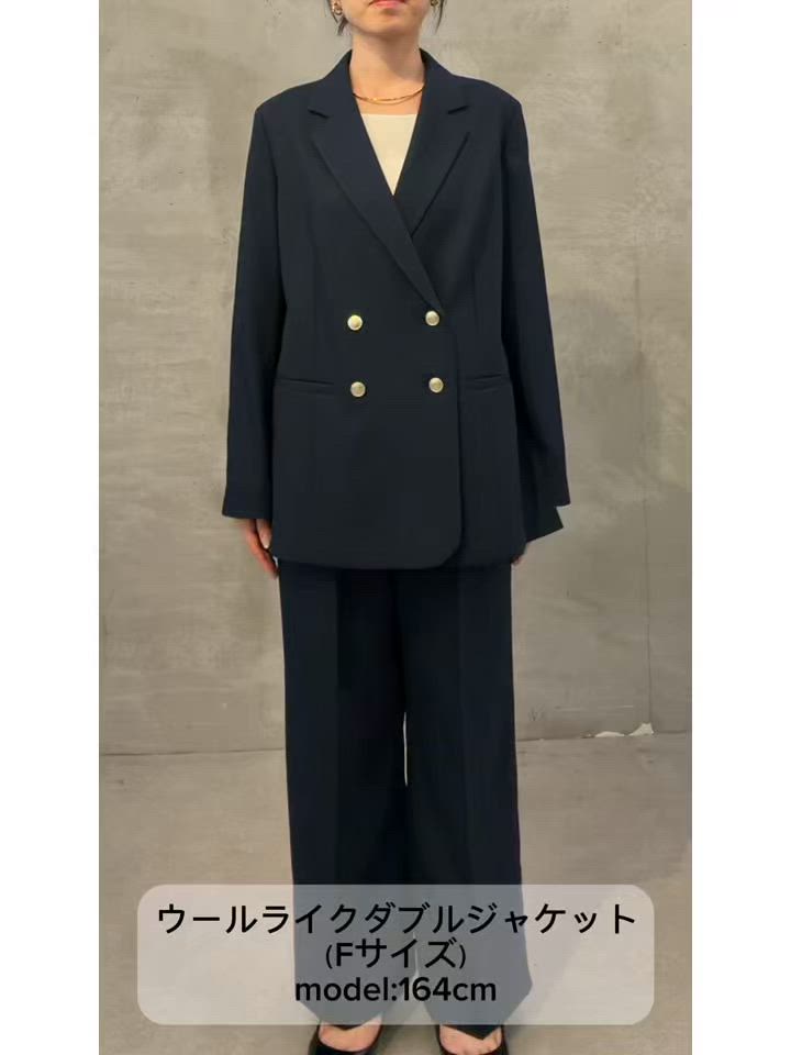 通勤/オフィスカジュアル/ボタンが変えられるウールライクダブル