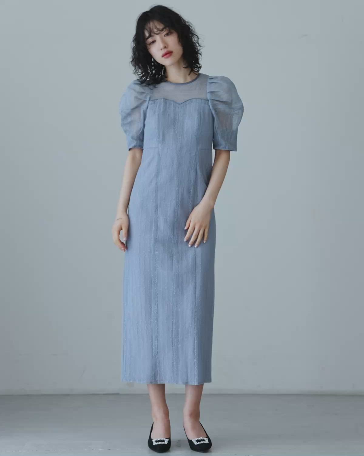 セール】レタリングレースドレス 結婚式 パーティードレス