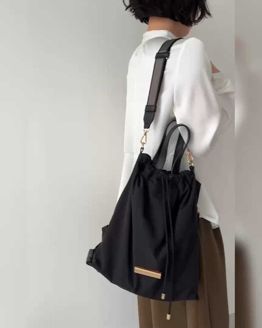 quaranciel: 3way ラインショルダー リュックサック トートバッグ（A4