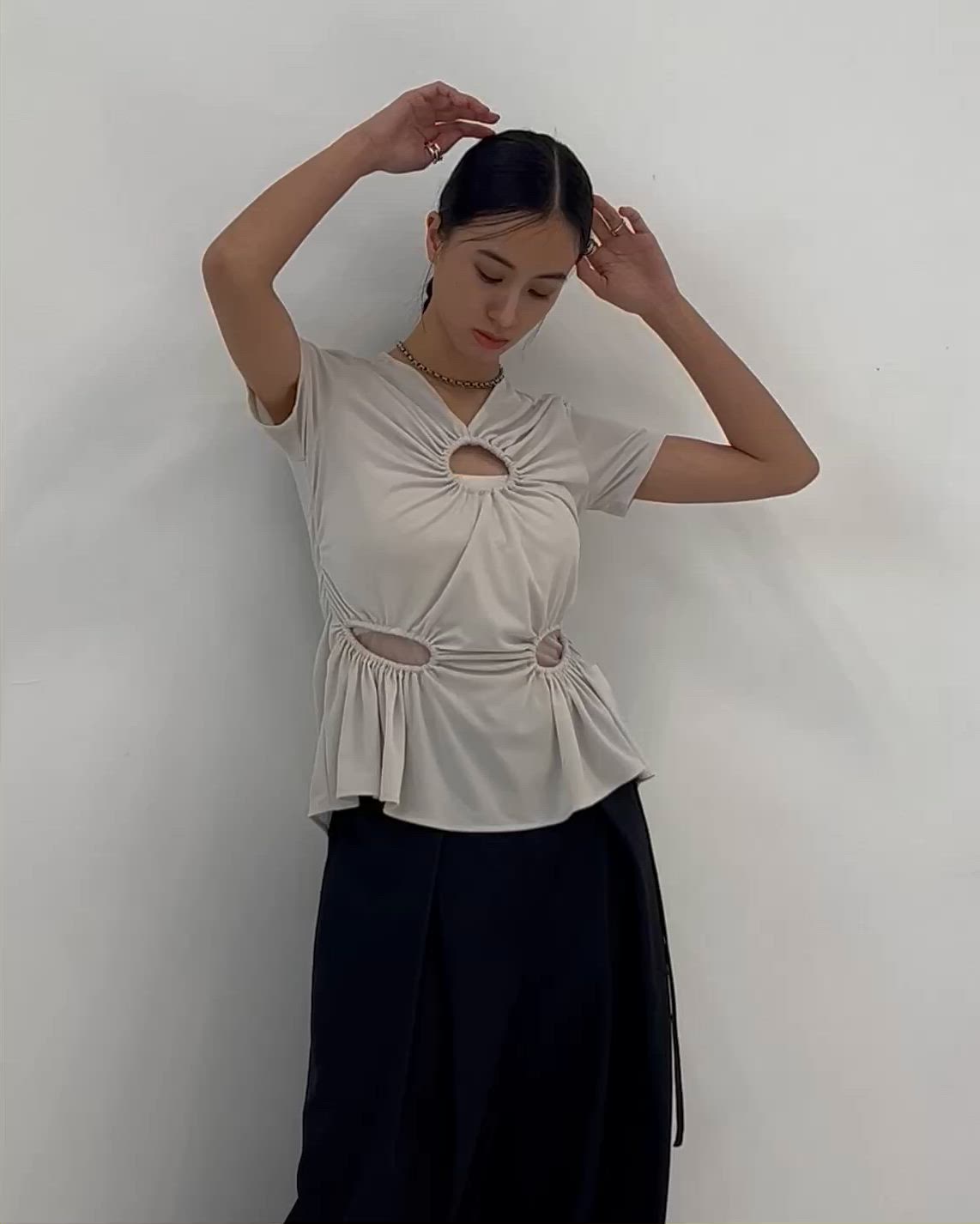 FETICO/フェティコ】《STUDIOUS別注》 CIRCLE CUT TEE/サークルカットT