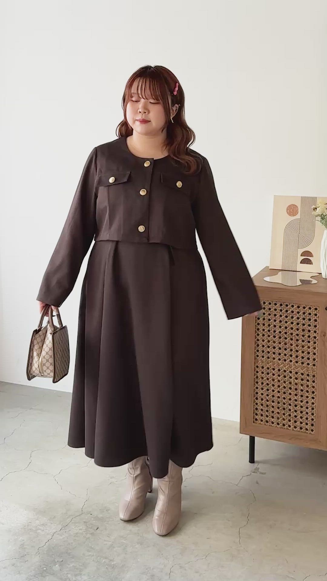 CLETTEオリジナルショートジャケット＆ワンピースセット（ワンピース