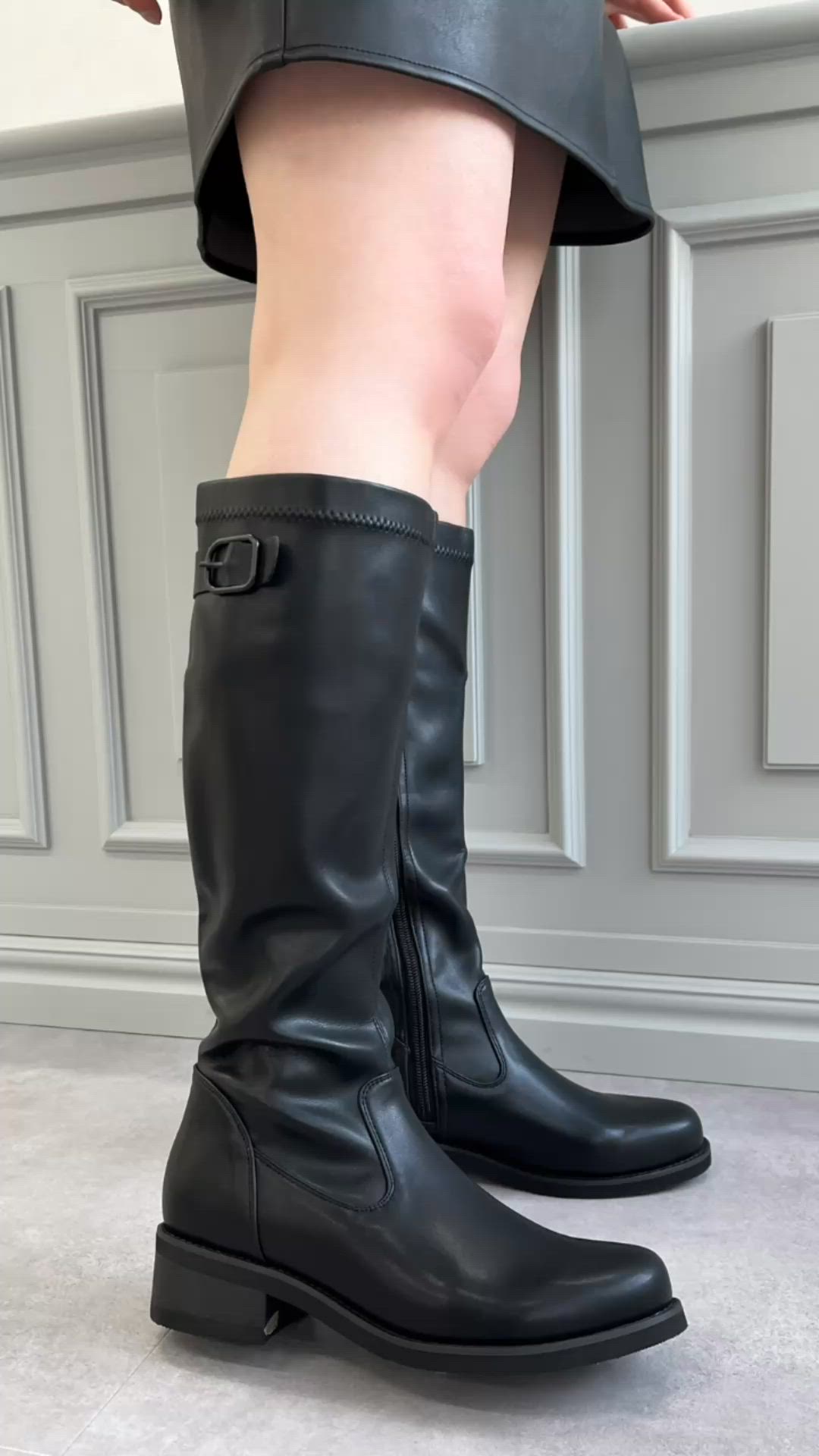 セール】＼ 細見え ／ 【裏起毛 】ピタ心地 ストレッチ ローヒール