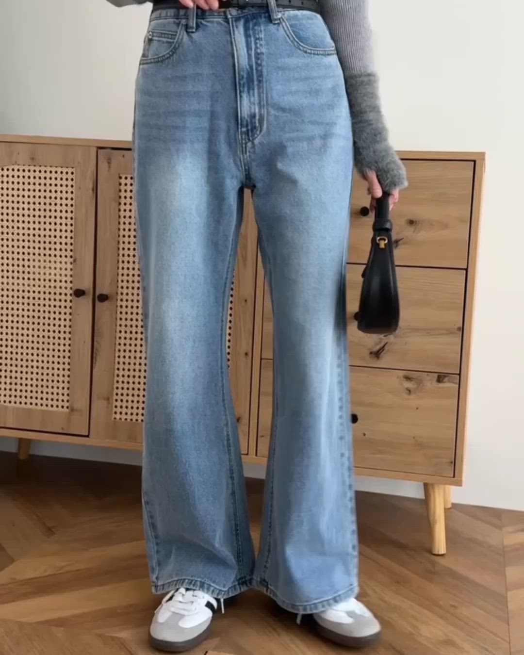 セール】錯覚美脚デニムカーブパンツ（デニムパンツ）｜KOBE LETTUCE