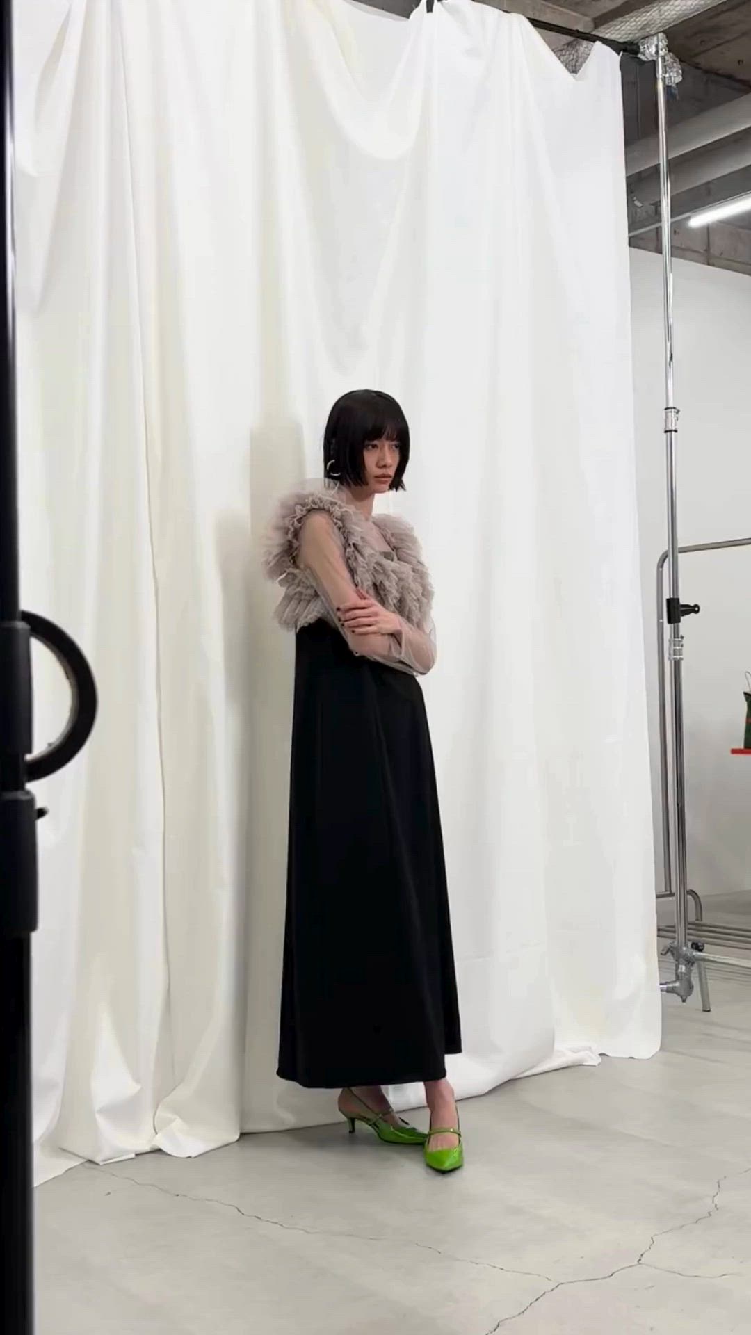 ボリュームラッフルレイヤードレス / volume ruffle layer dress