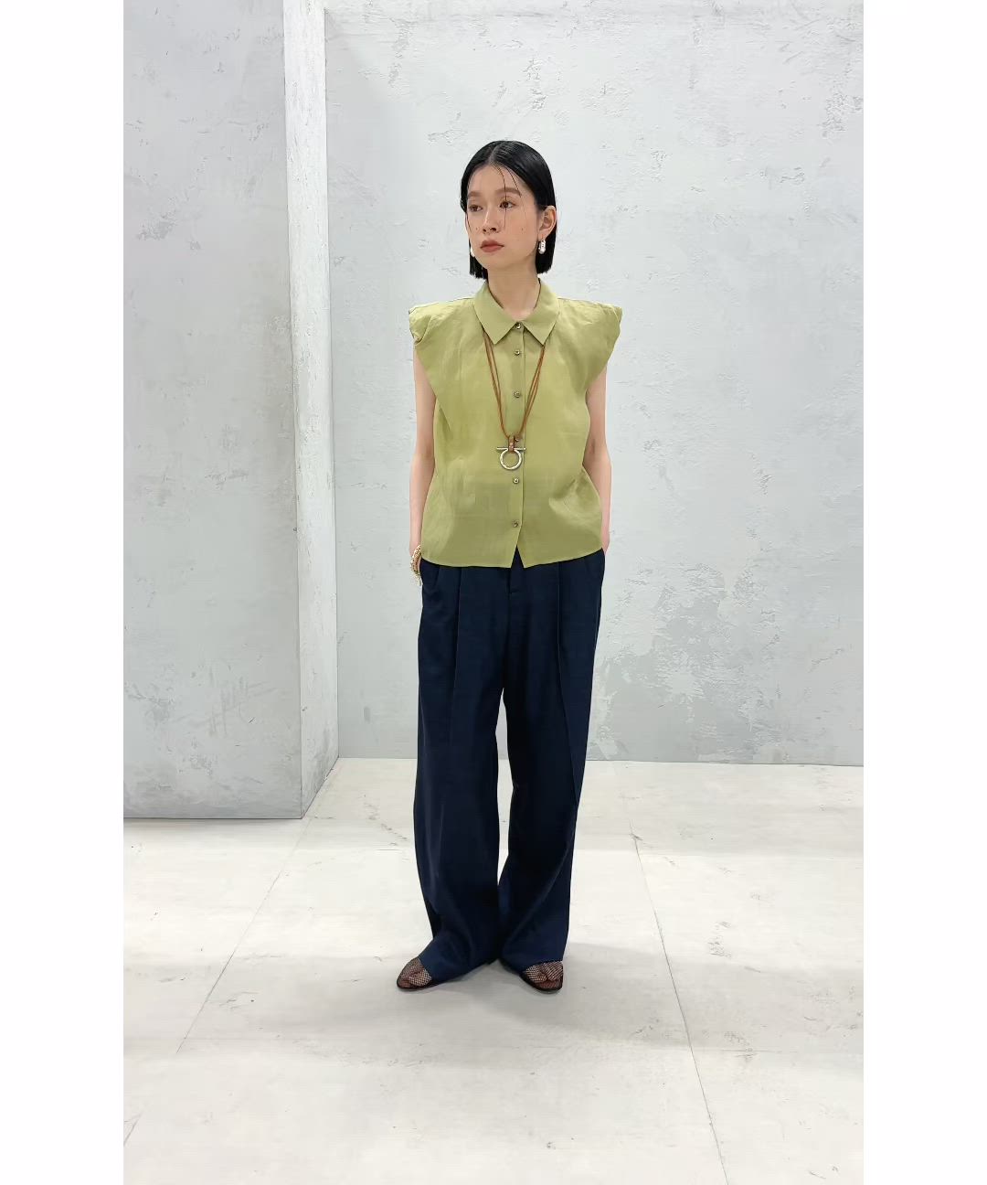 セール】〈手洗い可能〉デニムライク 2タック ワイド パンツ（その他