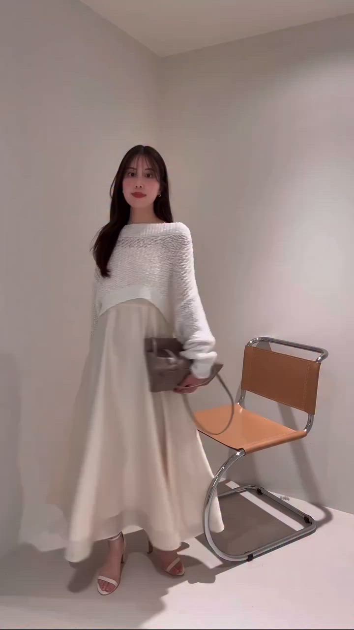 ニットレイヤードキャミワンピース（ワンピース）｜anuans（ア