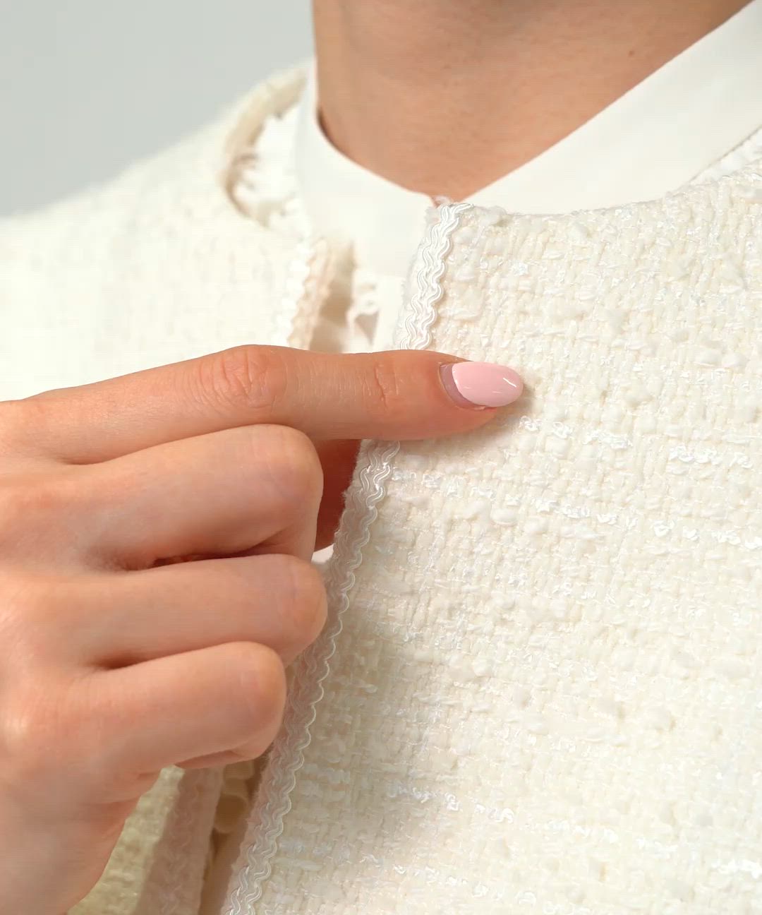 セレモニー・フォーマル】ツイード クルーネック ジャケット＊（ノー