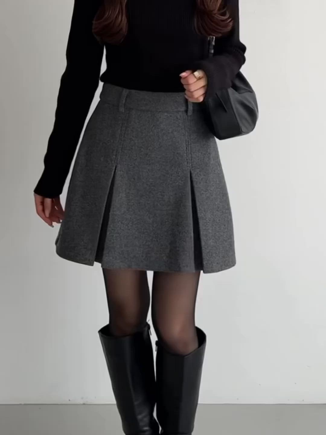 セール】メルトンプリーツミニスカート（インパン付き）（スカート