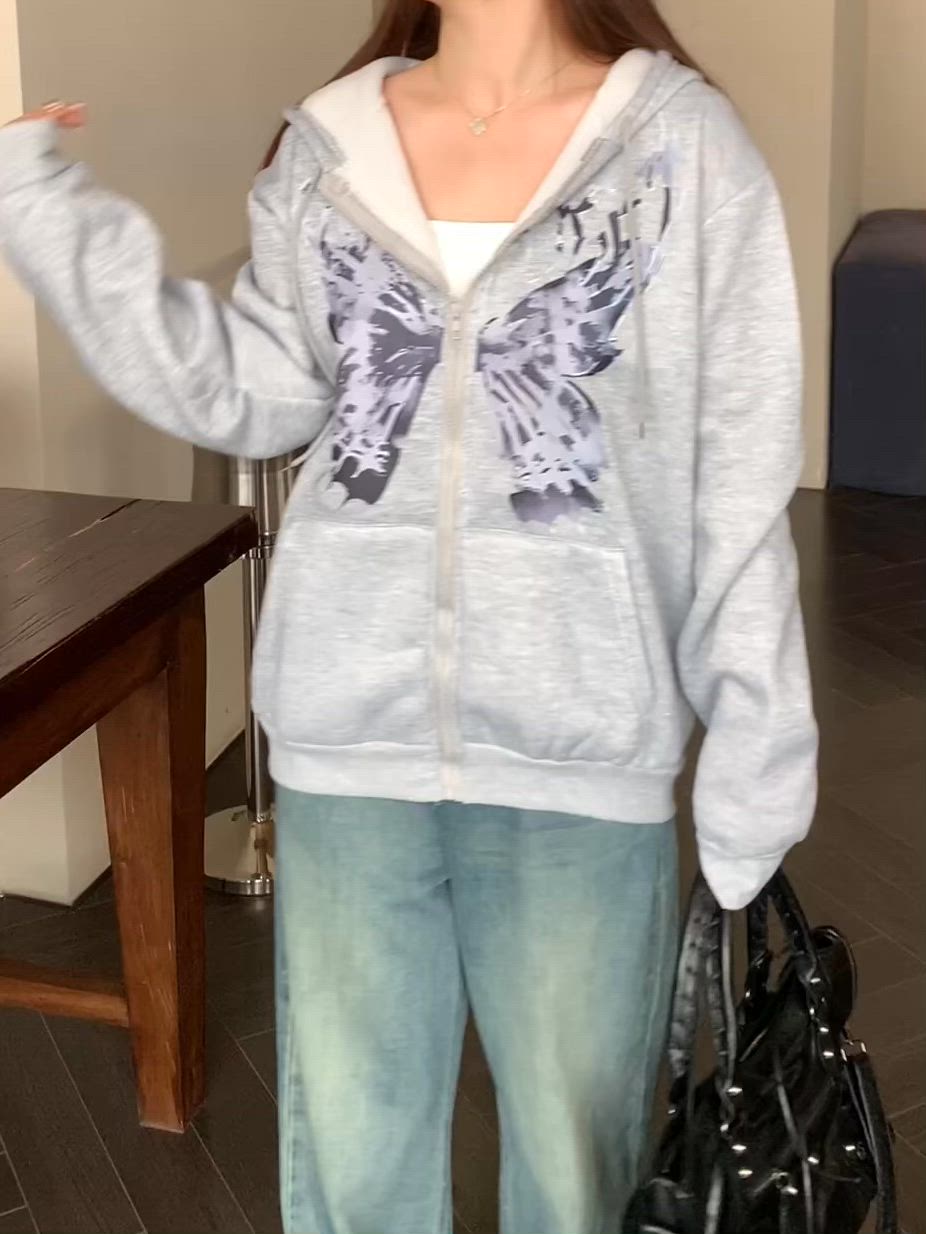 セール】オーバーサイズ サイエンス バタフライプリント ヴィンテージ