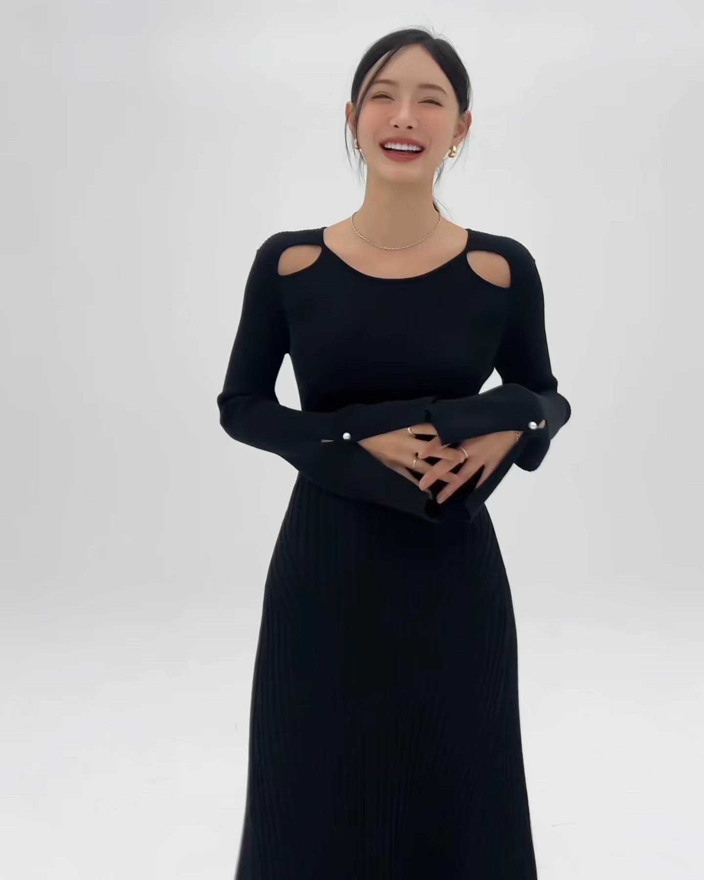 全骨格対応】リブニットフレアワンピース（ワンピース）｜EIMY ISTOIRE