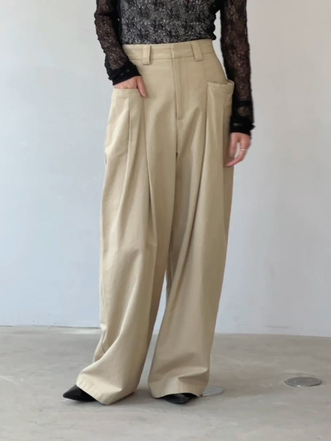 2タック サイドポケット ワイドパンツ je-101 chw22s072