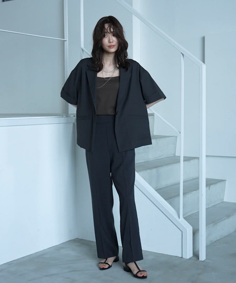 セール】お手入れラクラクジャケット半袖/498362（テーラード