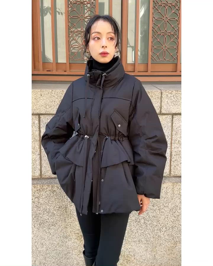 セール】洗える ｜ ダウン・ダブルペプラムコート ｜ アウター