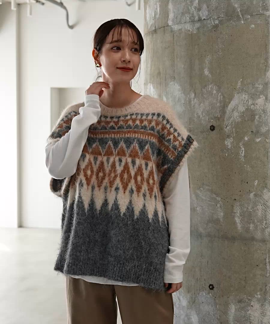 セール】ノルディックニットベスト（ベスト）｜studio CLIP