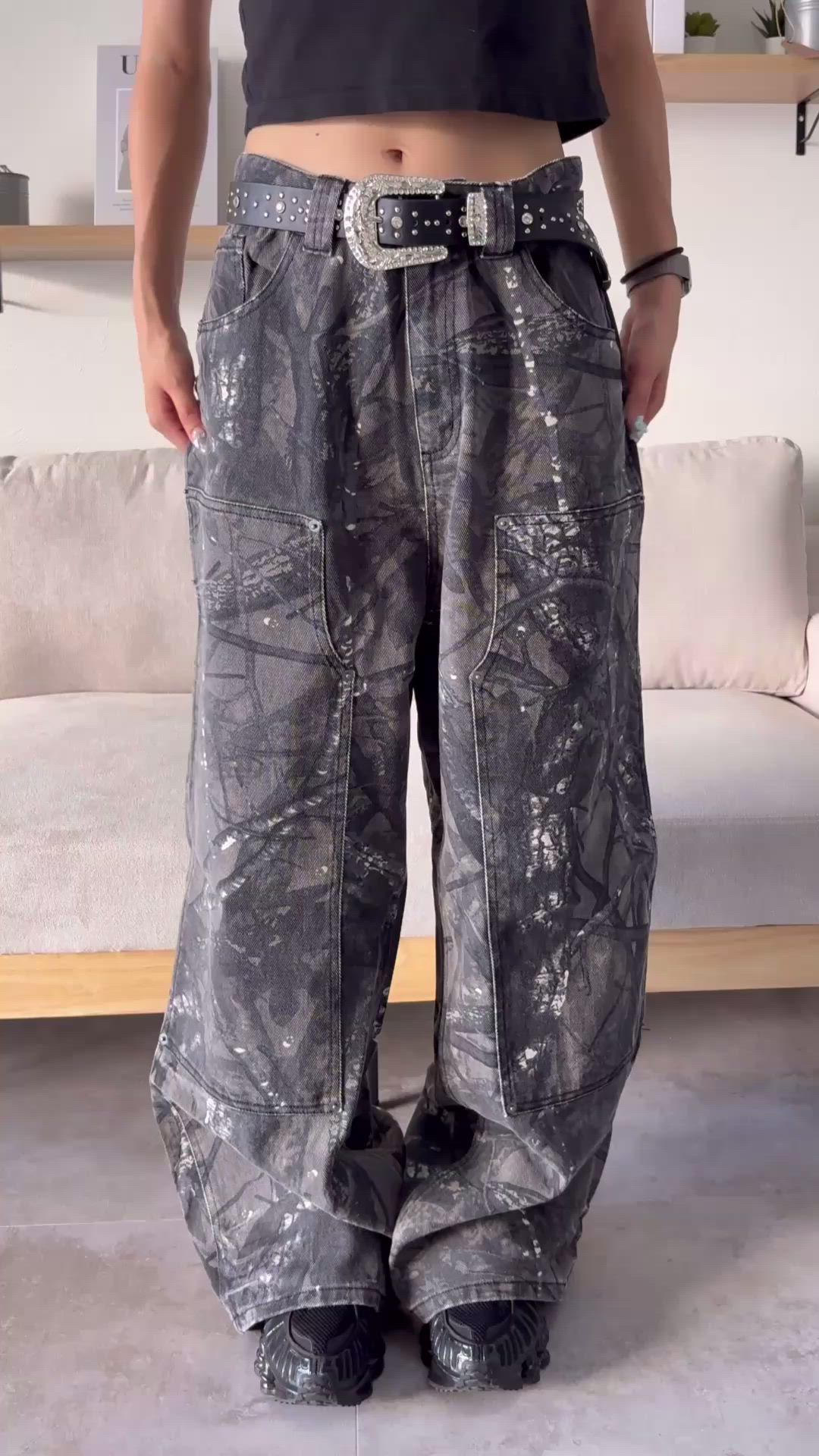 sqnz（エスキュンズ）】sqnz double knee pants / パンツ カモ リアル