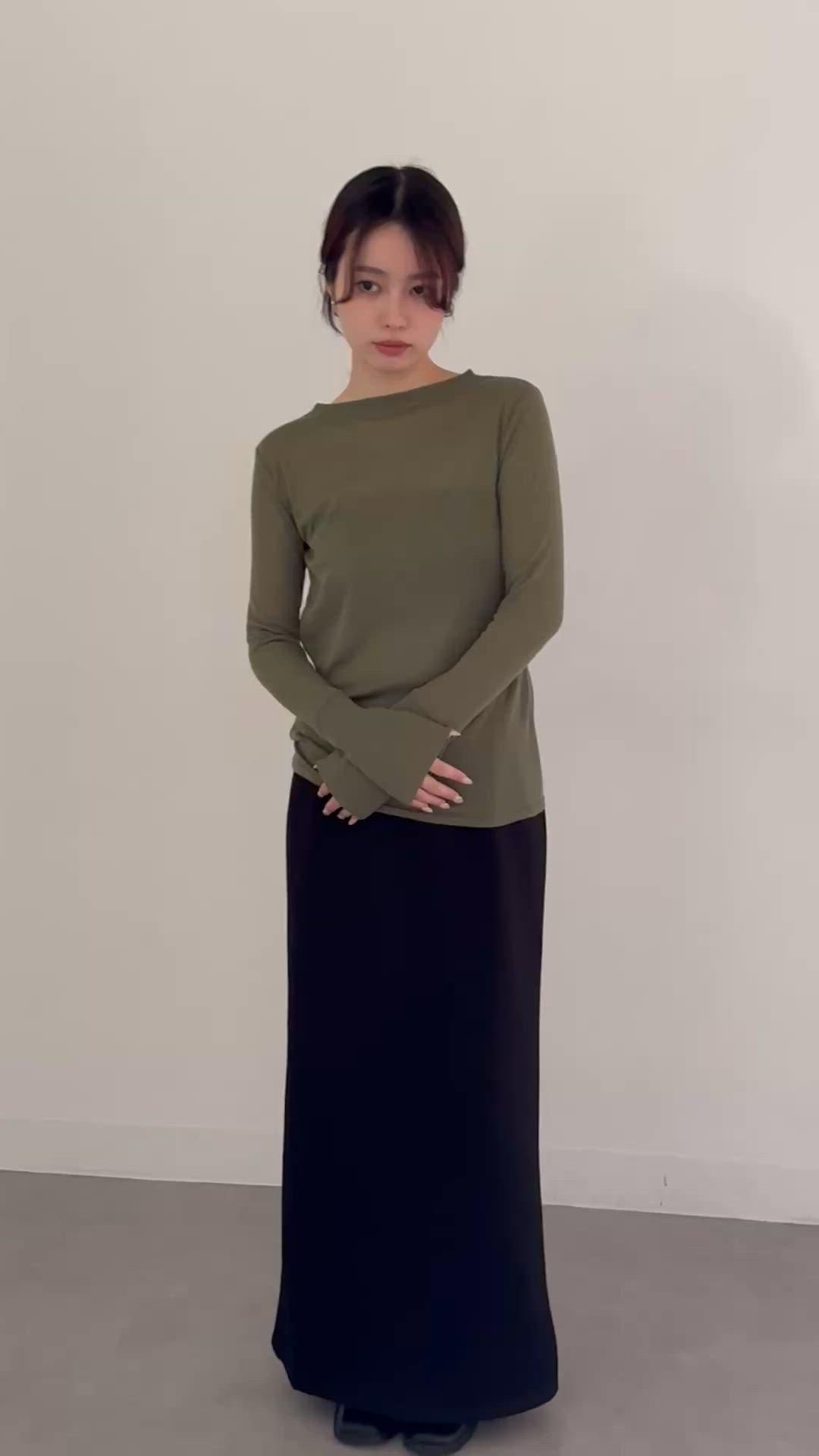 kiehtova】sheer long tops シアー ロング トップス カットソー（T