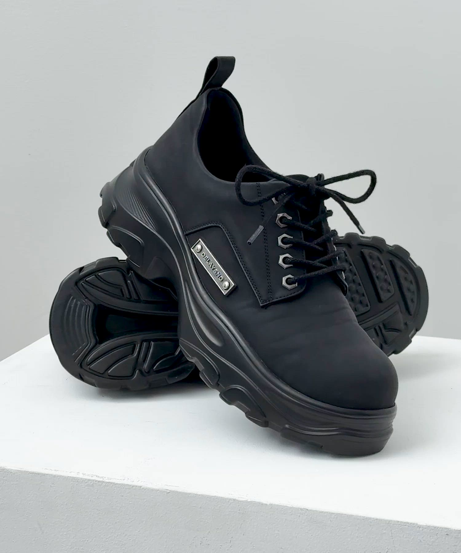 セール】【Alfred Alex】Chunky Metal Plate Shoes/ハイソール メタル 