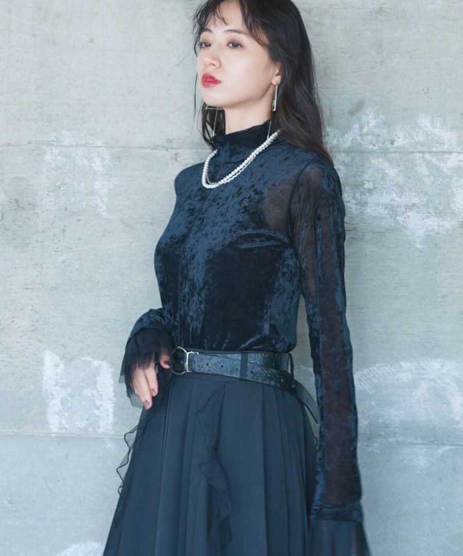 シアーベロアハイネックトップス(HARE)（Tシャツ/カットソー）｜HARE