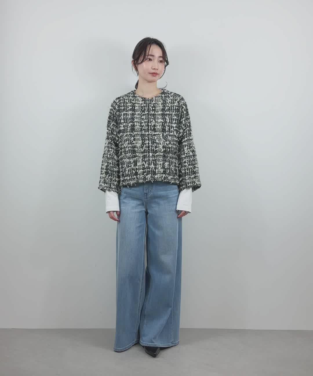 LUリボンツイードジャケット（その他アウター）｜Gready Brilliant