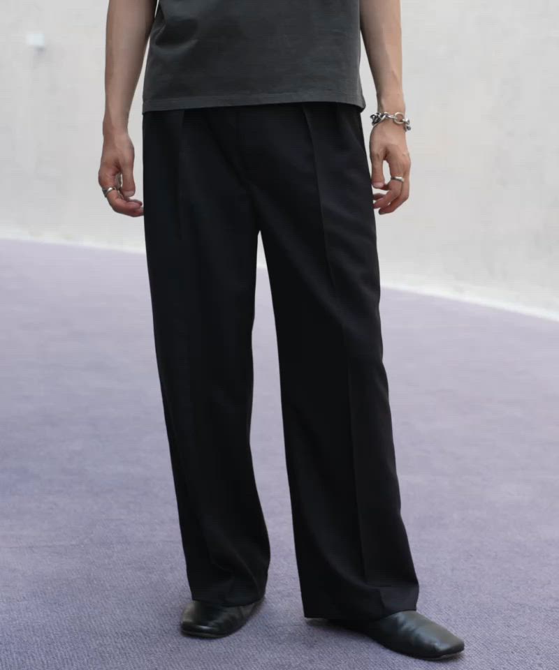 パンツ WYM SEMI WIDE STRAIGHT WOOLY SLACKS SEMI WIDE STRAIGHT WOOLY SLACKS（スラックス）｜WYM LIDNM（ウィム