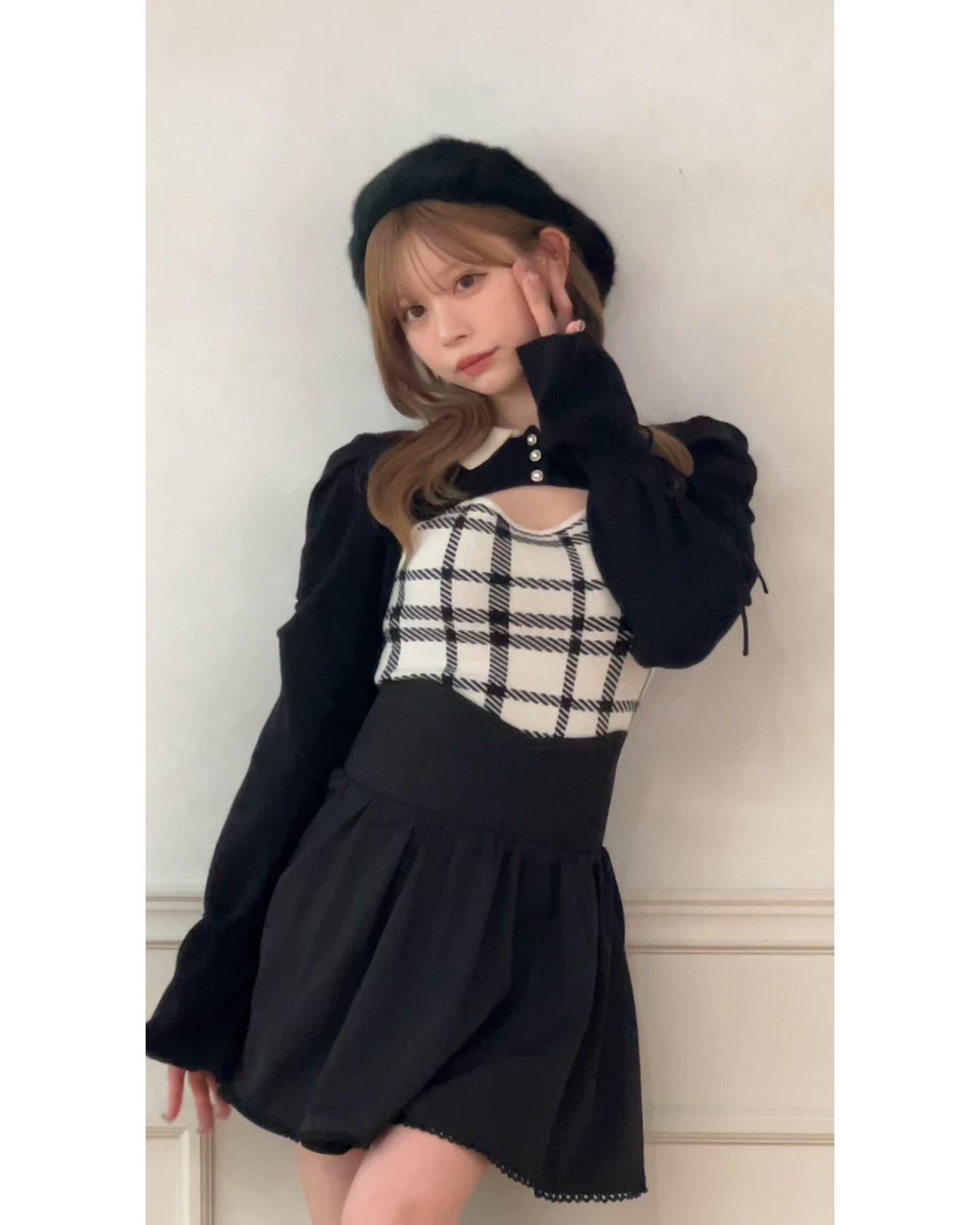 袖リボンニットアンサンブル（ニット/セーター）｜apres jour（アプレ