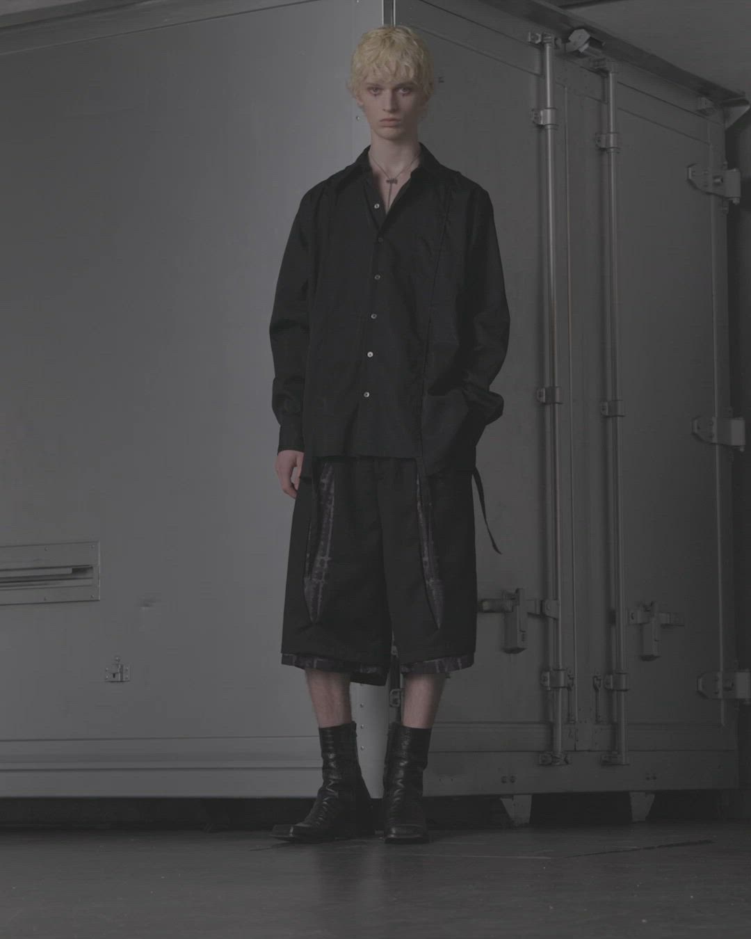 GRANCY】Layered Design Half Slacks / レイヤードデザインハーフ