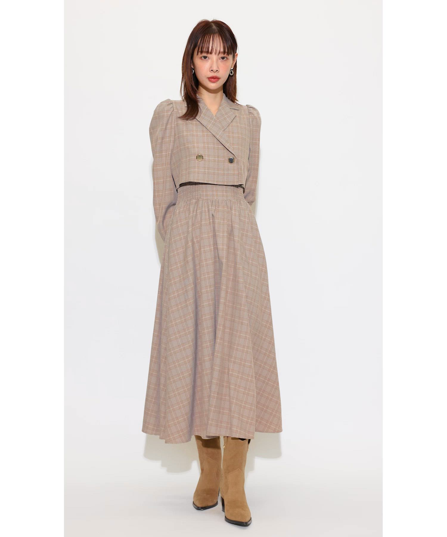 rienda テーラードデザインロングワンピース テーラードデザインロングワンピース 春服（シャツワンピース