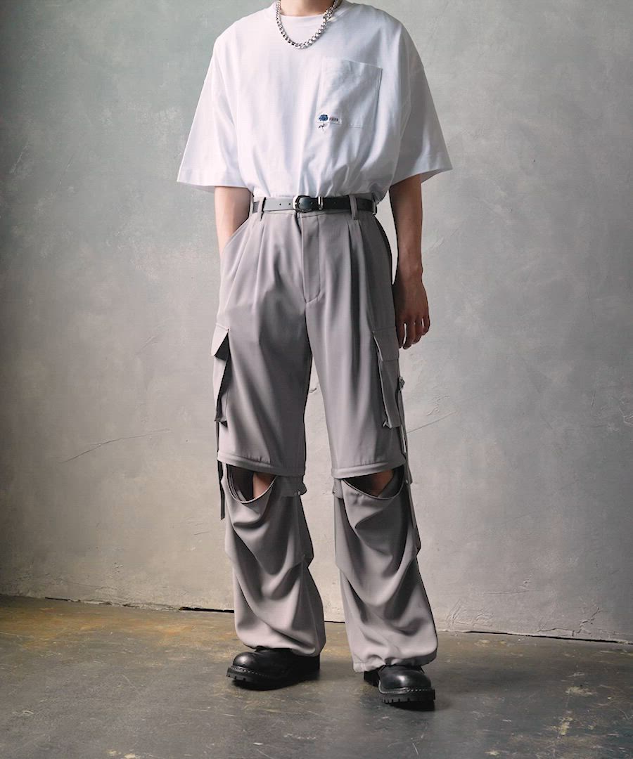 セール】【SETUP対応】2WAYベルトカーゴパンツ(HARE)（カーゴパンツ