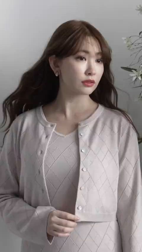 Diamond Pattern Knit Dress Set（ワンピース）｜Her lip to（ハー