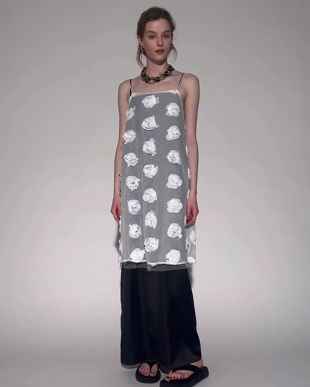 Rose pattern camisole dress / ローズパターンキャミソールドレス