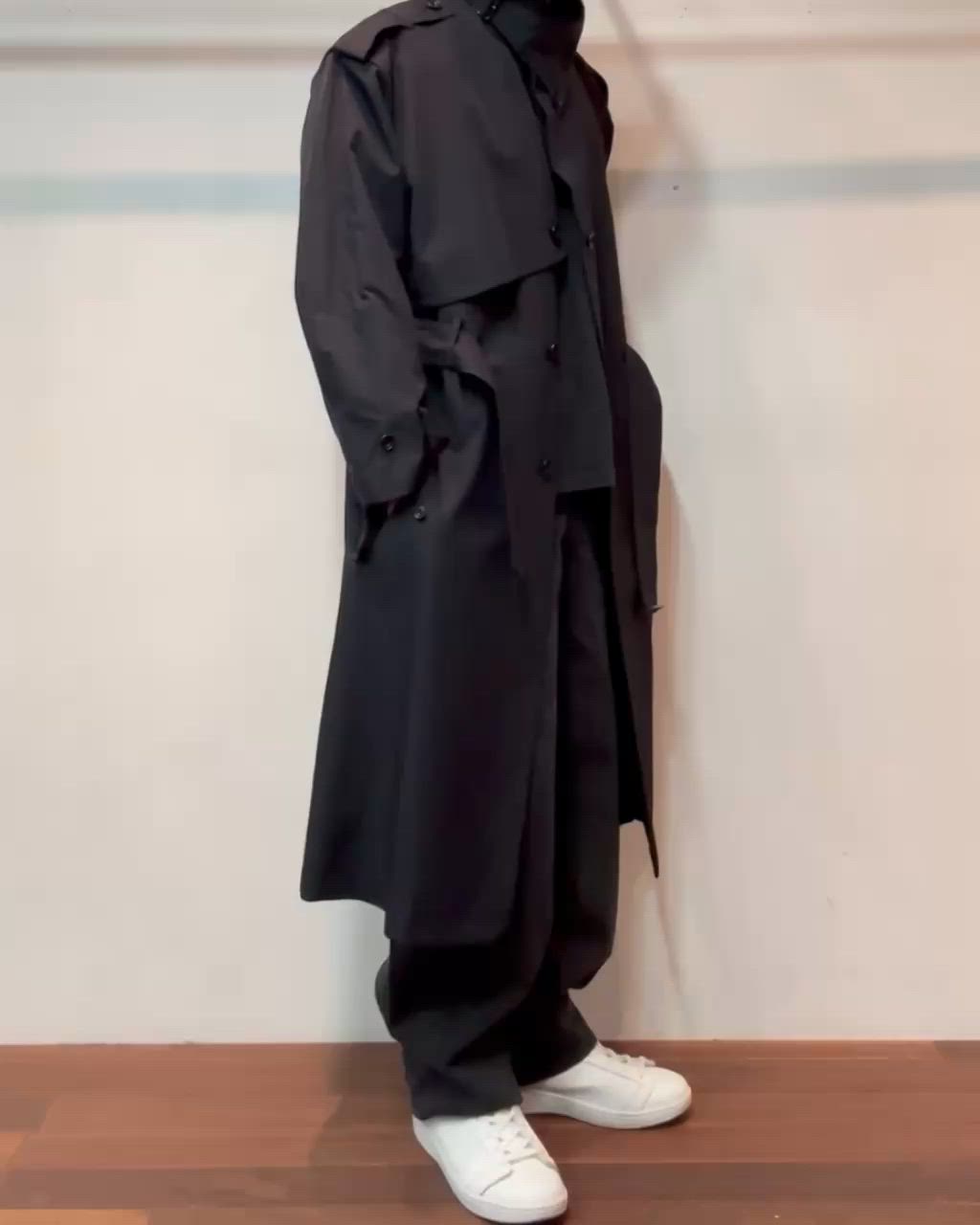 stand collar single trench coat（トレンチコート）｜ato（アトウ）の