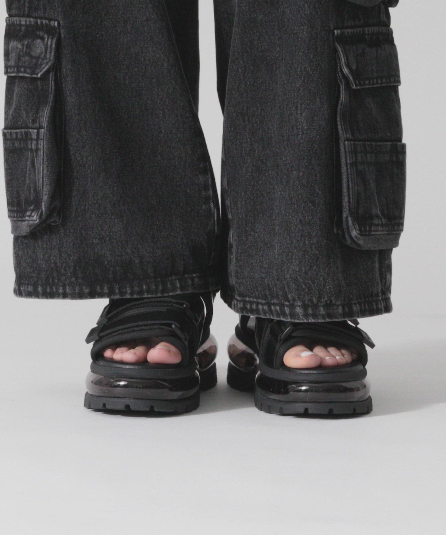 CLEL】Air Cushion High Sole Sandal/エアークッション ハイソール