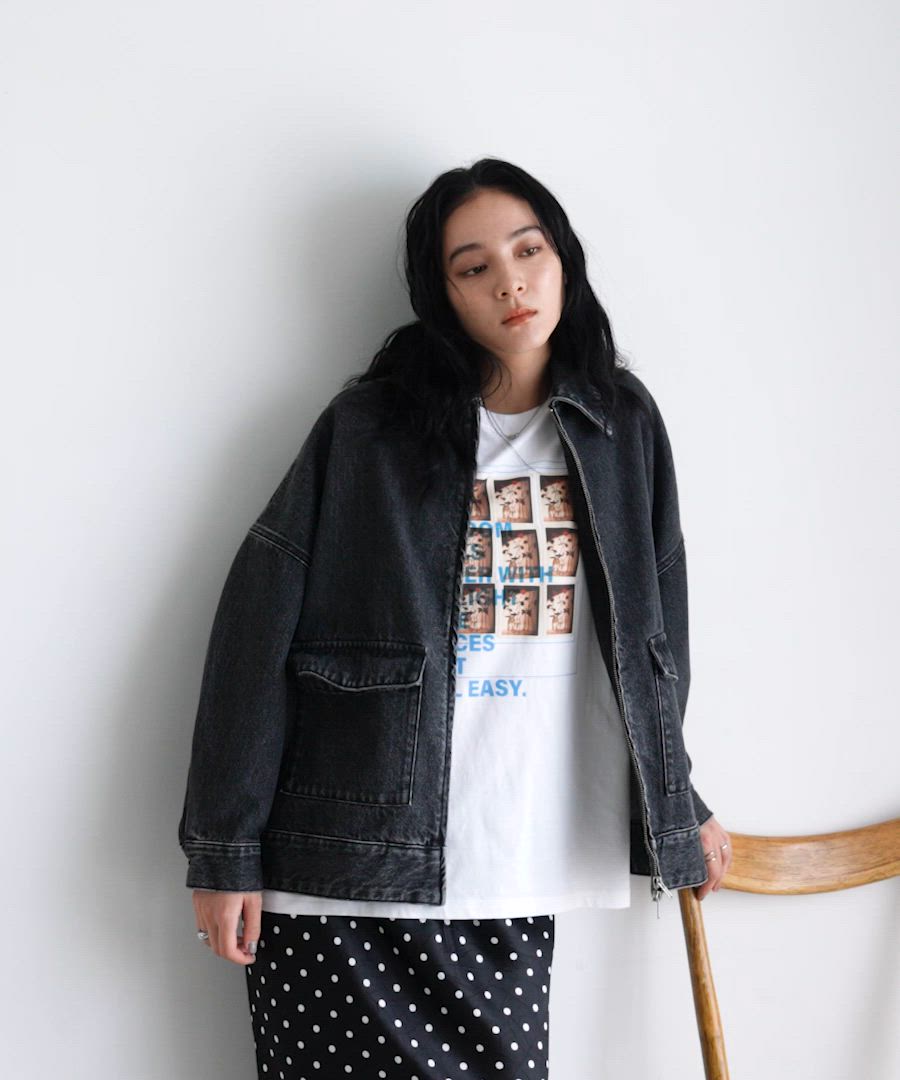 セール】デニムZIPブルゾン 570749（デニムジャケット）｜LOWRYS